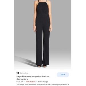 EUC Paige Rhiannon Jumpsuit in Black - Small